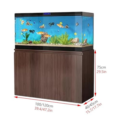 Aquarium Stand, Fish Tank Base with Shelves, Reptile Tank Stand, Height 75cm/29.5in, Two-Tiered, Storage Rack, Suitable for Living Room or Office(120x50cm/47.2x19.7in) - size: 120x50cm/47.2x19.7in