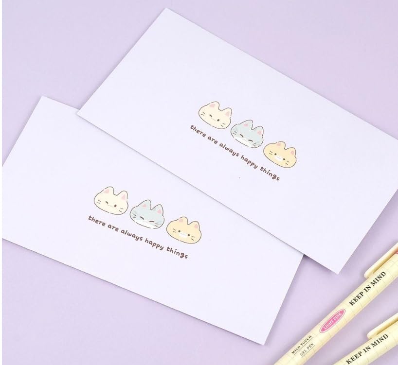 16 Pcs Money Envelopes Cash Envelopes, 8 Designs, 3.5 x 7 Inch (Cat) - style: Cat