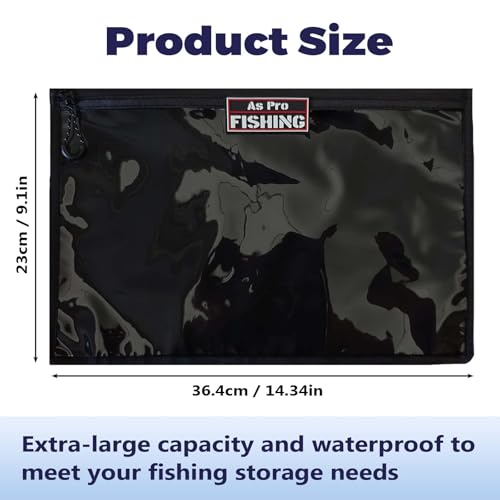 4Pack Fishing Clear Tackle Storage Bag,Waterproof Plastic Storage Fishing Bag for Fishing Gear, Bait, Tackle, Lures and Soft Plastics,Built Tough, Massive Storage Fishing Gift Bag