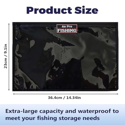4Pack Fishing Clear Tackle Storage Bag,Waterproof Plastic Storage Fishing Bag for Fishing Gear, Bait, Tackle, Lures and Soft Plastics,Built Tough, Massive Storage Fishing Gift Bag