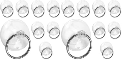 Piutouyar 12Pcs Suction Cup with Ring 2"/50mm Clear Key Ring Suction Cups Sucker for Window Kitchen Wall Hook Hanger (Pack of 2) - size: 2"/50mm (Pack of 2)