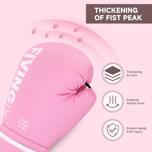 Kids Boxing Gloves, Youth Boxing Training Gloves for Kids Boys and Girls, 4oz & 6oz Fighting Gloves, Punching Bag Kickboxing Thai Mitts MMA Training Sparring Gloves - color: Pink, size: 6oz