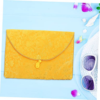 KALLORY Storage Bag for Buddhist Scriptures Book Pouch Embroidered Pattern Pouch Bag for Quran Cover Zen Portable : Clothing, Shoes & Jewelry