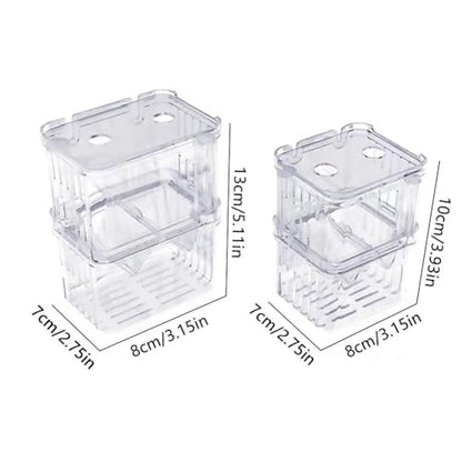 Generic Aquarium Fish Tank Hatchery Incubator Breeding Box, Transparent Fish Isolation Box Acclimation Hatchery, for Baby Fish Shrimp Clownfish Guppy (S) - color: S