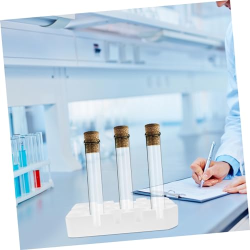 Cabilock 25holes Test Tube Rack Aquarium Tube Holder Sturdy Foam Stand Lab Test Storage Organizer - color: White