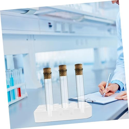 Cabilock 25holes Test Tube Rack Aquarium Tube Holder Sturdy Foam Stand Lab Test Storage Organizer - color: White