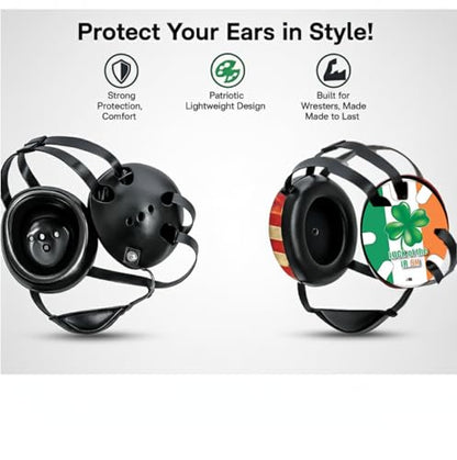 Wrestling Headgear with Ear Protection & Chin Cup Adjustable Lightweight Head Guard for Competition & Practice – Durable Protective Wrestling Ear Guard for Youth & Adult Athletes - color: Irish Pride
