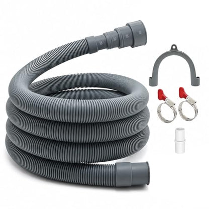 TTFLEX 6 FT Washing Machine Drain Hose, Washer Drain Hose Extension Kit | Trimmable End：0.8", 0.9", 1.2", 1.5" ID, with Hose Holder, for Washing Machine Outlet Box, Kink-Resistant, All-In-One Kit - color: End 1: 0.8",0.9",1.2",1.5"ID;End 2: 0.8"ID, size: