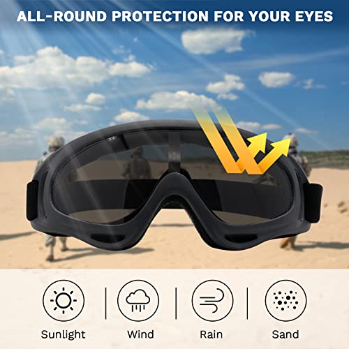 Airsoft Mask with Goggles, Foldable Half Face Airsoft Mesh Mask with Ear Protection for Paintball Shooting Cosplay CS Game - color: DPB-3PCS, size: 3pcs