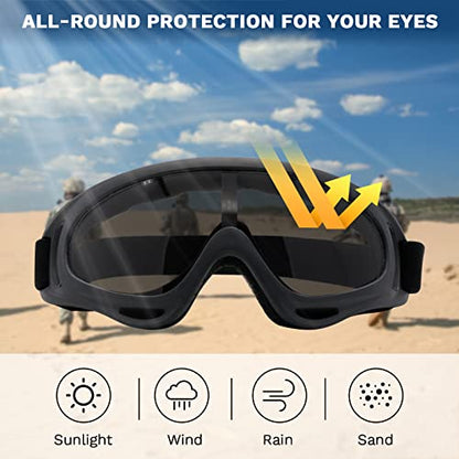 Airsoft Mask with Goggles, Foldable Half Face Airsoft Mesh Mask with Ear Protection for Paintball Shooting Cosplay CS Game - color: DPB-3PCS, size: 3pcs