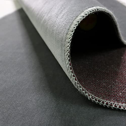 Modefa Muslim Velvet Prayer Rug Solid Simple (Grey) - color: Grey