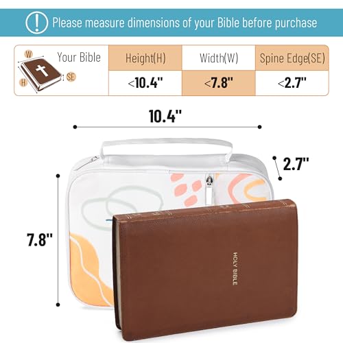 Mr. Pen- Bible Cover Case | Carrying Book Case with Durable Handle and Zippered Pocket, Bible Protective Church Bag for Men & Women, Christian Gifts - color: Joyful Nature