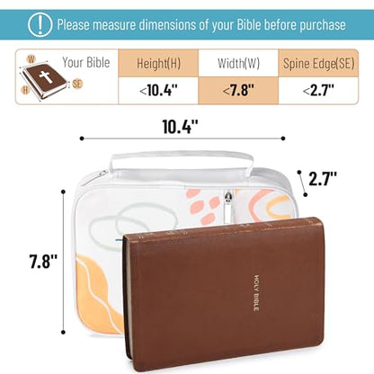 Mr. Pen- Bible Cover Case | Carrying Book Case with Durable Handle and Zippered Pocket, Bible Protective Church Bag for Men & Women, Christian Gifts - color: Joyful Nature
