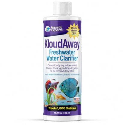KloudAway Freshwater Aquarium Water Clarifier - Clears Cloudy Water, Water Clarifier for Fish Tank, Made in USA, Aquatic Experts, (500 ml) - size: 500 ml (16.9 oz)