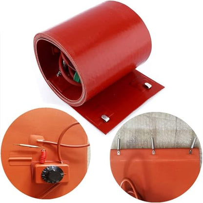 Silicone Heater Pad for Barrel, Drum Heater Pad Band Heater Pail Heater with Digital Display Control,Heavy Duty Metal Drum Heater (Size : 1740x250mm) - size: 1740x250mm