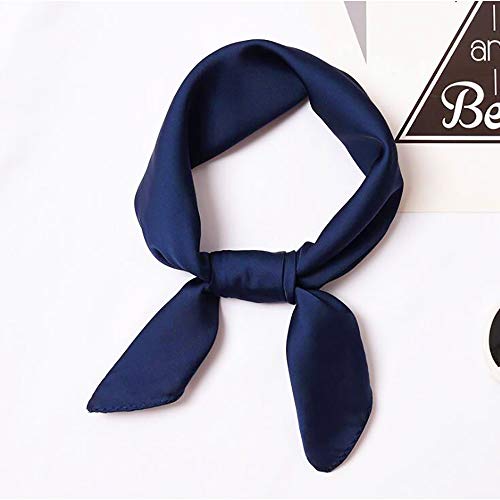 Glamorstar Satin Neck Scarf 6 Packs Square Handkerchief for Women - color: 6 Packs - Navy