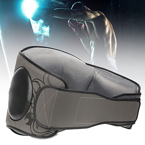 Srliya Thickened Boxing Belly Pad MMA Muay Thai Kickboxing Stomach Protector with 4-Layer Cushioning, PU & Sponge Training for Martial Arts