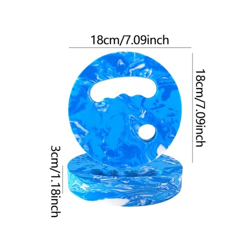 Menolana Water Exercise Discs Pool Resistance, Swim Discs Lightweight Buoyancy EVA Foam Aerobic Equipment for Water Workout Beach Pool - color: Blue White