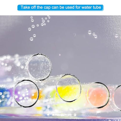 PATIKIL 5.9"L x 1.7"Dia Clear Storage Tubes, 3Pcs PC Plastic Transparent Hollow Round Rigid Tube with Cap for Beads Bath Salt Container Wedding Party Favors
