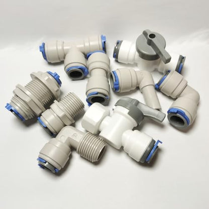1/2" Blue Locking Clip Clamps for RO Reverse Osmosis Water Filtration Systems or Other Quick Connect Fitting Replacement Parts Accessory. (1/2" clips 50pcs) - size: 1/2" clips 50pcs
