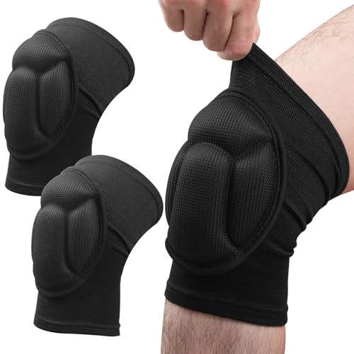 Knee Pads for Women & Men, Basketball Knee Pads Volleyball Knee Pads for Women Men Wrestling Knee Pads Wrestling Gear, Crash Pad Snowboarding Gear Knee Protector Soft Knee Pads for Work (Medium, Black)