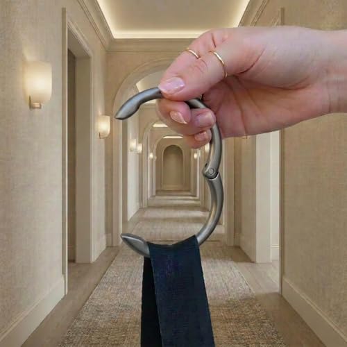Clipa Bag Hangers The Ring that Opens into a Hook, Closes Automatically | Holds 33 lbs, Needs only 1/2" to Hang a Bag, Easy to Use with One Hand, in 9 available styles, 3 yr Warranty - color: Matte Hematite
