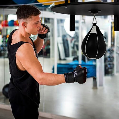 Hipicute Speed Bag Platform Kit - 24" Heavy Duty Wall Mount Boxing Equipment with 180°/360° Swivel Punching Ball for Home Gym, Professional Reaction Training & Fitness Workouts