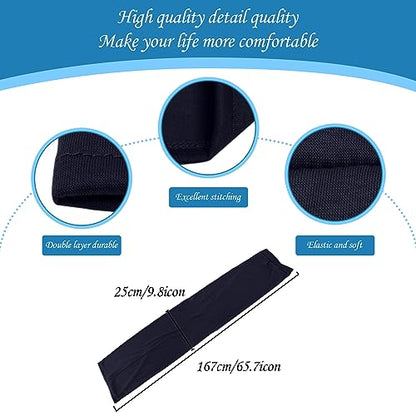 Turban Head Wrap Scarf,African Women' Soft Long Scarf Shawl Hair Bohemian Headwrap Stretch Headband Tie - color: Navy