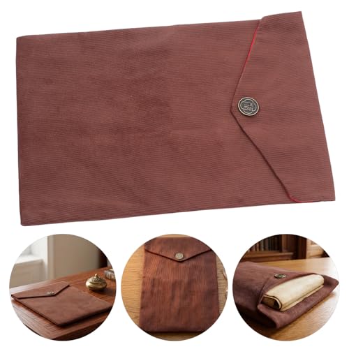 Angoily 2pcs Corduroy Bible Carrier Bag Traditional Tibetan Patterns, Portable and Spacesaving Religious Text Storage Pouch for Temple and Home Use