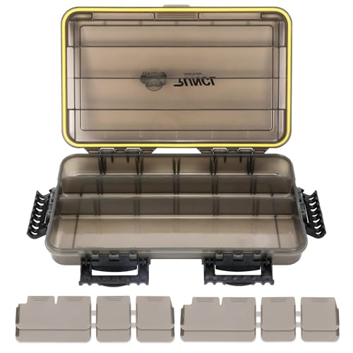 RUNCL Fishing Tackle Box, Waterproof Tray for Jigs Lures, Thicker Floating Tackle Utility Box with Adjustable Dividers, 3600/3700/Large 3700 Size - color: 1PC 3700