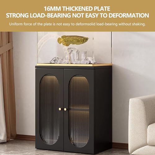 Luxury Fish Tank Cabinet with 16mm Thick Panel, Reserved Wiring Holes on the Back, and Large Storage Space(White,60x45cm/23.6x17.7in) - color: White, size: 60x45cm/23.6x17.7in