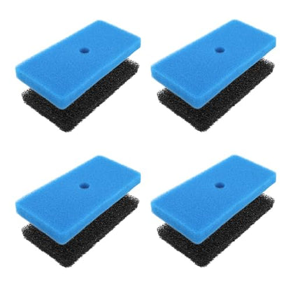 4 Sets Pond Filter Pads, Coarse and Fine Sponge Pond Filter Media Compatible with 52231 and 52229 Box for Outdoor Aquariums Fountains