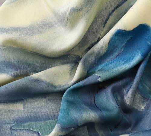 XL 43 Inch Extra Large Square Scarf Fashion Scarves Silk Feeling Hair Scarf Wrapping Scarfs Night Sleeping Headscarf - color: Ba104
