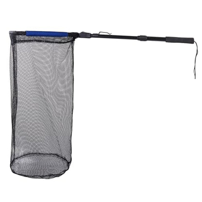 RESTCLOUD Fishing Landing Net with Telescoping Pole Handle, Fishing net Freshwater for Kids Men Women, Extend to 40-63 Inches - style: O: Aluminum Handle With Deep Net and Small Mesh, 35.4" Full