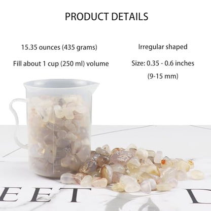 0.96LB Natural Crushed Stones Aquarium Gravel Vase Filler Succulent Rocks Fish Tank Decor Pebbles Polished Irregular Shaped Bulk - White - color: White