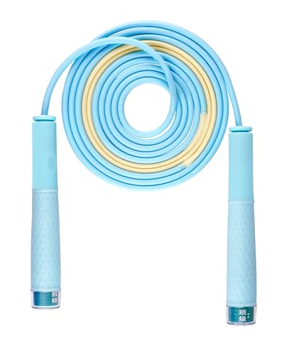 YUEDONG Dual Ball Bearing Speed Jump Rope – Self-Locking Adjustable Length for Kids & Adults, Non-Slip Ergonomic Handle for Double Unders, Cardio, HIIT & Home Workout - color: BLUE