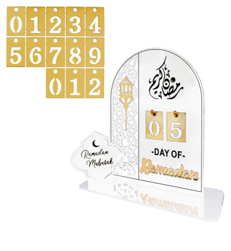 Ramadan Advent Calendar 30 Days Eid Mubarak DIY Countdown Calendars Ramadan and Eid Decor Ramadan Islam Muslim Decor for Home Office Table Ramadan Gifts for Kids