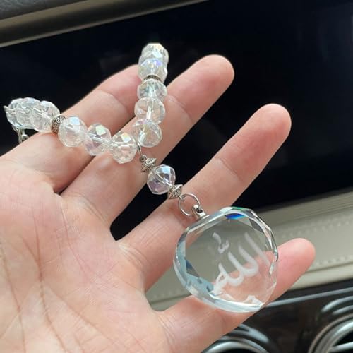 Muslim Crystal Beads Allah Heart car Pendant car Hanging