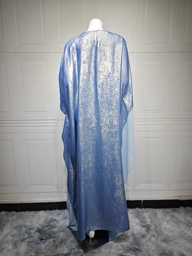 Kaftan Abaya Dubai Style Abaya Daily Smooth Flowy Muslim Dress Women Clothes - color: Blue