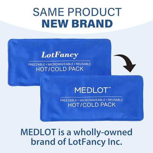 LotFancy Ice Packs for Injuries Reusable, 2 Gel Packs Wrap for Knee Head Neck Ankle Wrist Elbow Foot Legs Back Joint Pain Relief, Hot Cold Therapy for Surgery Recovery, First Aid - style: 11x5in(2 Packs with Wrap)