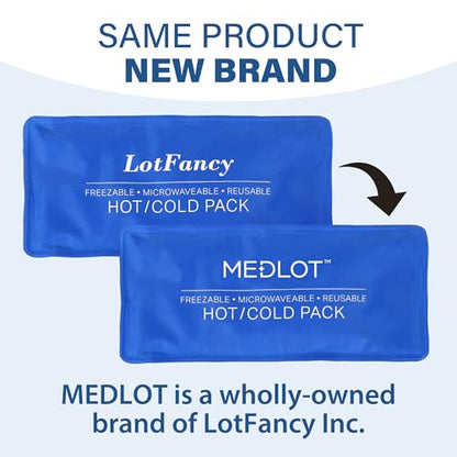 LotFancy Ice Pack for Injuries, 4 Reusable Hot Cold Packs for Therapy, Cooling or Heating Gel Pad for First Aid, Back, Shoulder, Neck, Head, Feet Pain Relief, 10.5 x 5 Inches - style: 11x5in(Pack of 4)