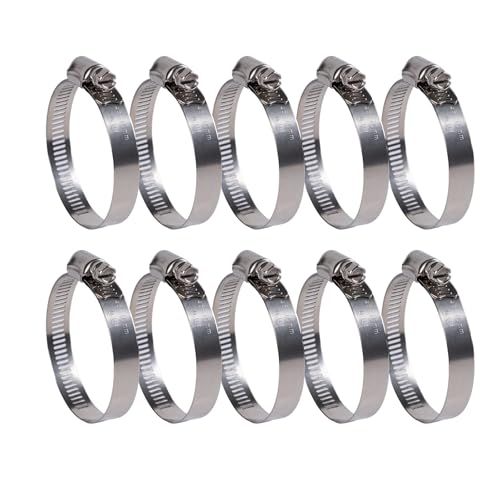 Winlong Stainless Steel 2'' Hose Clamps, 10PK SAE 36 Worm Gear Hose Clamps Adjustable 1 3/4 Inch-2 3/4 Inch (45-70mm) for Automotive Plumbing, 2 1/2'', 2.5'', 2 1/4'' Hose Clamps - size: SAE#36 (1-3/4" ~ 2-3/4") 10PK