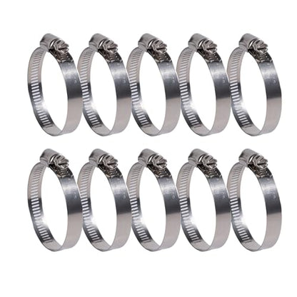 Winlong Stainless Steel 2'' Hose Clamps, 10PK SAE 36 Worm Gear Hose Clamps Adjustable 1 3/4 Inch-2 3/4 Inch (45-70mm) for Automotive Plumbing, 2 1/2'', 2.5'', 2 1/4'' Hose Clamps - size: SAE#36 (1-3/4" ~ 2-3/4") 10PK