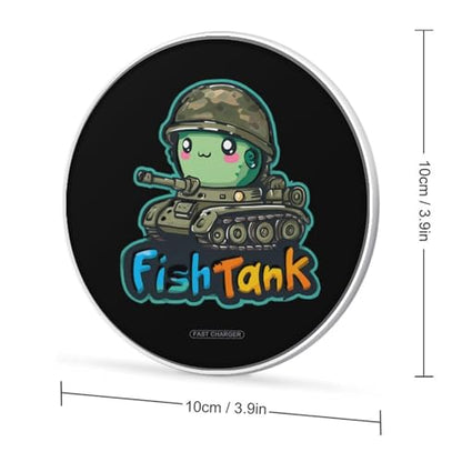 Cute Fish Tank Cute Charger Pad 10W Fast Charging Stand with USB Cable
