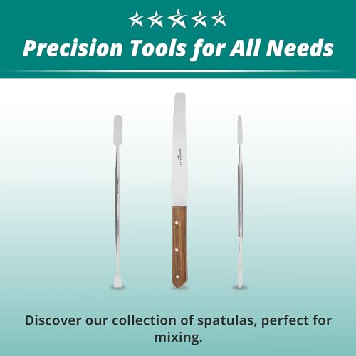 Excelta Double-Ended Spatula, Stainless Steel, 7 Inches | Versatile Tool for Potting, Scraping, and Mixing Epoxy, Intermediate - size: 1 Count (Pack of 1), style: Stainless Steel, 343