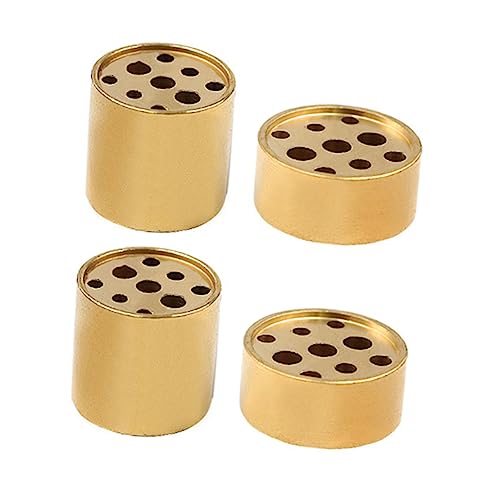 VOSAREA 4pcs Copper Incense Holders, 9-Hole Multi-Hole Incense Stick Bases, Small Retro Copper Burner Accessories for Meditation Room, Yoga Studio & Home Decor