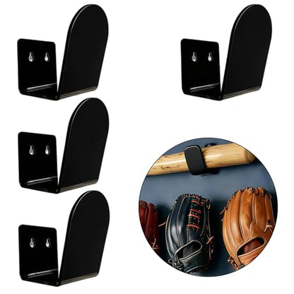 2pcs / 4pcs Transparency Tennis Glove Wall Mount Display Rack Easy to Installation Boxing Gear Storage Stand Living Room Deck - color: C