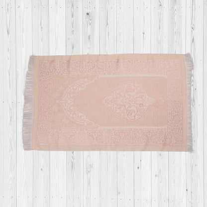 BABY SHOWER CHOCOLATE Muslim Prayer Rug with Prayer Beads and Portable Bag, Islamic Prayer Gift Set for Women and Men Premium Prayer Rug, Travel Prayer Mat (Pink) - color: Pink