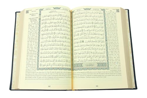 ihvan online Holy Quran – Arabic & English Translation,Thermo Leather Hardcover, Easy-to-Read Script, QR Code Audio Support, Islamic Gift for Ramadan, Eid, Hajj & Umrah, Black, 6.7'' X 9.5'' - color: Arabic & English Translation-black 2