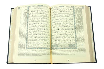 ihvan online Holy Quran – Arabic & English Translation,Thermo Leather Hardcover, Easy-to-Read Script, QR Code Audio Support, Islamic Gift for Ramadan, Eid, Hajj & Umrah, Black, 6.7'' X 9.5'' - color: Arabic & English Translation-black 2